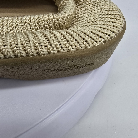 Arcopedico Shoe Women's 9 / 40 Elio Parodi Biege Knit Mesh Comfort Flats Vegan - Picture 6 of 9